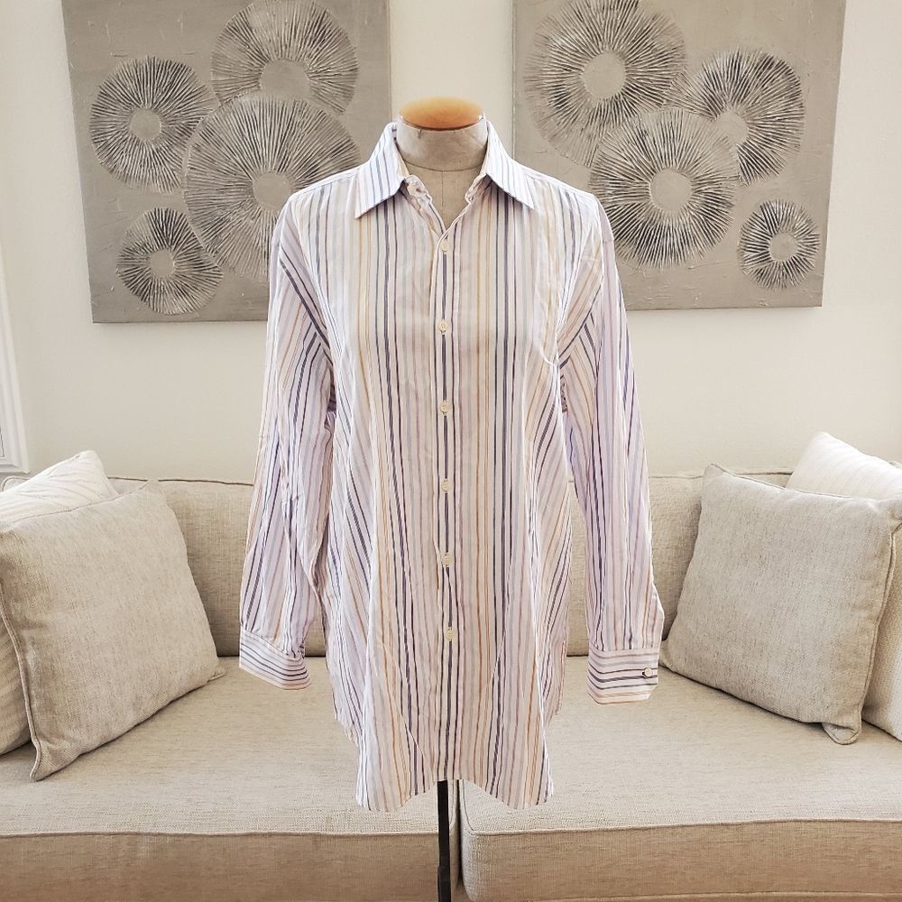 Paul Smith London Striped Button-Up Long Sleeve Dress Shirt SZ 16.5/42